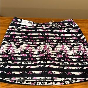 Black and Pink Striped Women Skirt